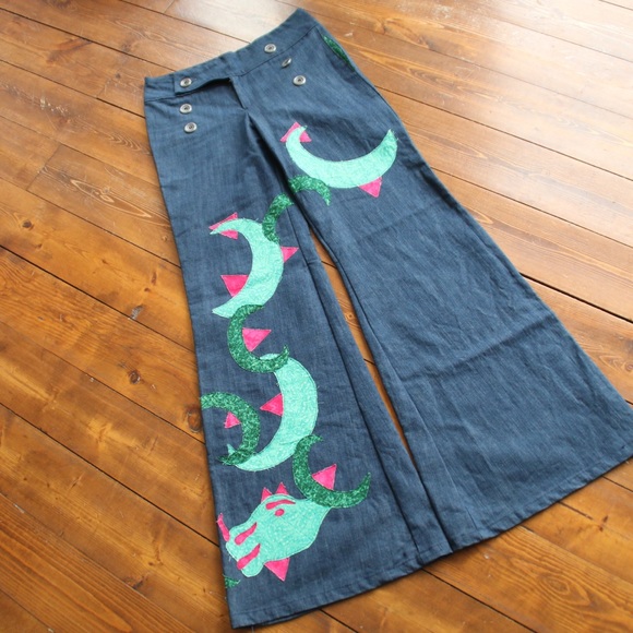 Custom Tailored Sailor Pants sz 4 - Picture 4 of 6